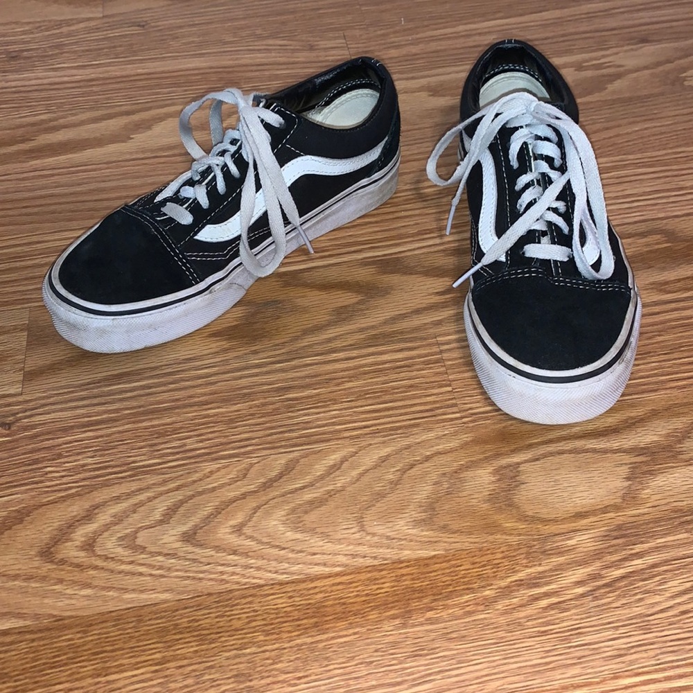 Black and white Vans
